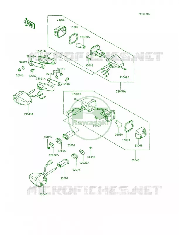 Turn Signals Kawasaki MOTOS 600 1991 Ninja 600R  ZX600-C4