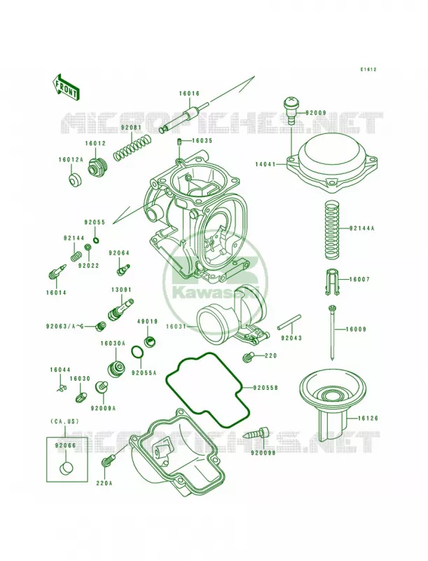 Carburetor Parts Kawasaki MOTOS 600 1991 Ninja ZX-6  ZX600-D2