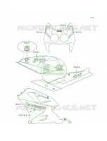 DecalGreenWhiteBlue pour Kawasaki Ninja ZX-7 1991