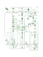 Front Fork pour Kawasaki Ninja ZX-7 1991