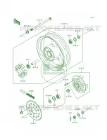 Rear Hub pour Kawasaki Ninja ZX-7 1991
