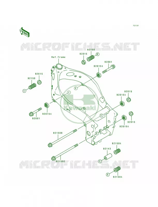 Frame Fitting Kawasaki MOTOS 750 1991 Ninja ZX-7  ZX750-J1