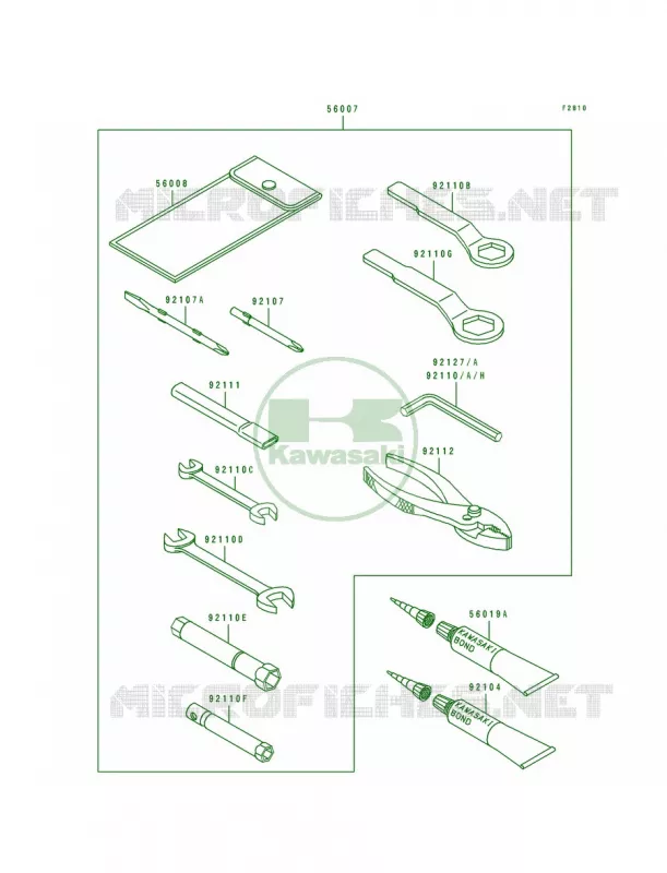 Tool Kawasaki MOTOS 750 1991 Ninja ZX-7  ZX750-J1