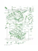 Crankcase pour Kawasaki Ninja ZX-7R 1991
