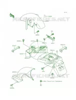 Fender pour Kawasaki Ninja ZX-7R 1991