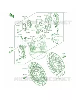 Front Caliper pour Kawasaki Ninja ZX-7R 1991
