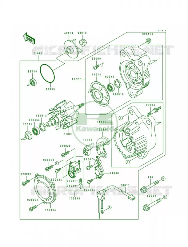 Generator Kawasaki MOTOS 750 1991 Ninja ZX-7R  ZX750-K1
