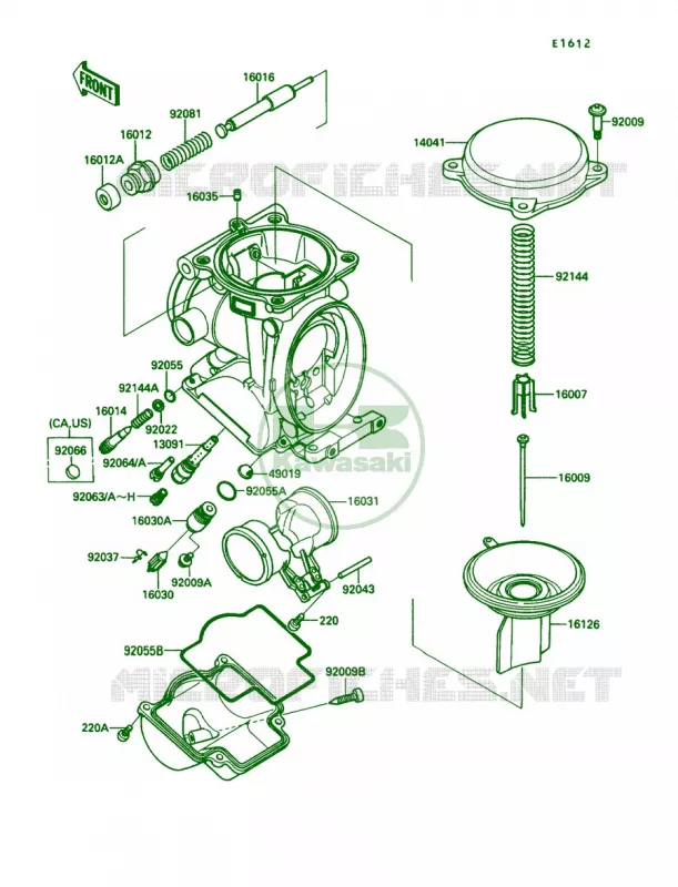 Carburetor Parts Kawasaki MOTOS 1000 1990 Ninja ZX-10  ZX1000-B3