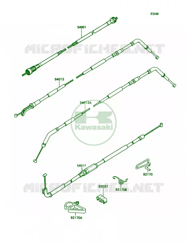 Cable Kawasaki MOTOS 1100 1990 Ninja ZX-11  ZX1100-C1