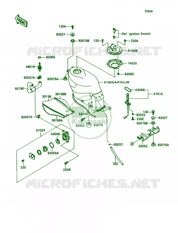 Fuel Tank Kawasaki MOTOS 1100 1990 Ninja ZX-11  ZX1100-C1