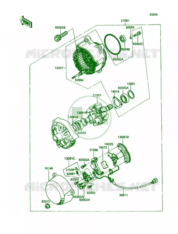 Generator Kawasaki MOTOS 1100 1990 Ninja ZX-11  ZX1100-C1