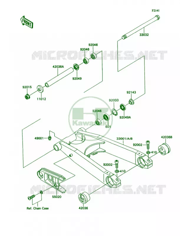 Swing Arm Kawasaki MOTOS 1100 1990 Ninja ZX-11  ZX1100-C1