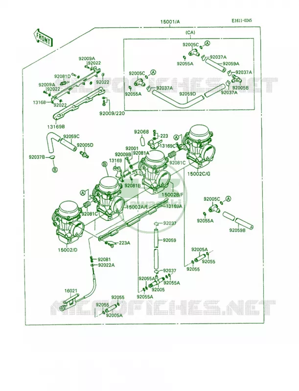 Carburetor Kawasaki MOTOS 600 1990 Ninja 600R  ZX600-C3