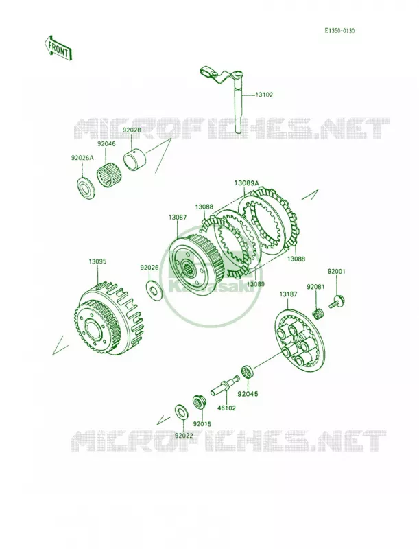 Clutch Kawasaki MOTOS 600 1990 Ninja 600R  ZX600-C3