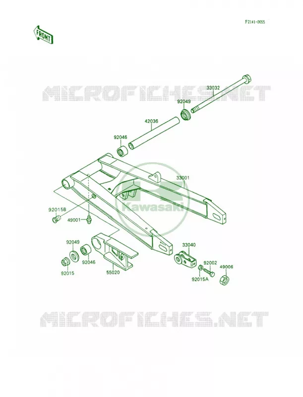 Swingarm Kawasaki MOTOS 600 1990 Ninja 600R  ZX600-C3