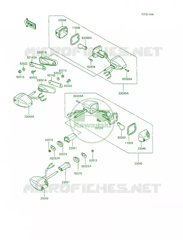 Turn Signals Kawasaki MOTOS 600 1990 Ninja 600R  ZX600-C3