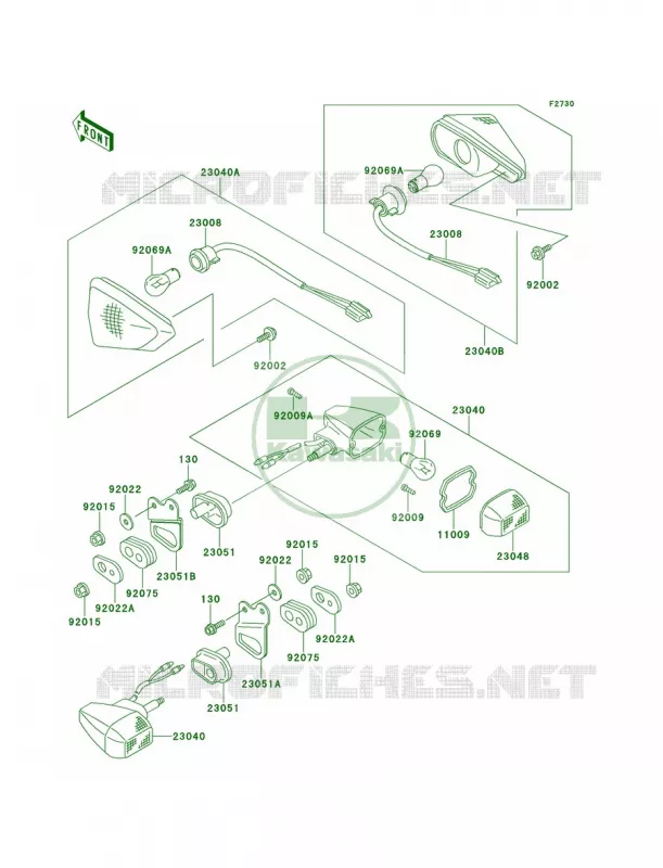 Turn Signal Kawasaki MOTOS 600 1990 Ninja ZX-6  ZX600-D1