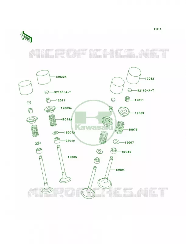 Valve Kawasaki MOTOS 600 1990 Ninja ZX-6  ZX600-D1