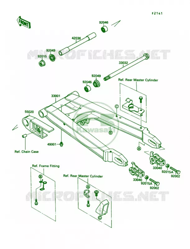 Swingarm Kawasaki MOTOS 750 1990 Ninja 750R  ZX750-F4