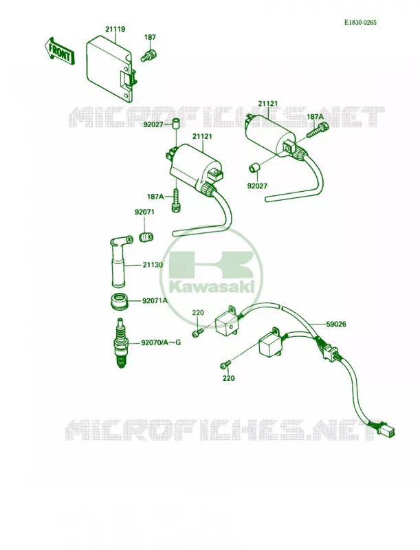 Ignition System Kawasaki MOTOS 500 1989 EX500  EX500-A3