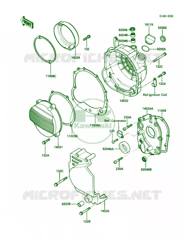 Engine Covers Kawasaki MOTOS 600 1989 Ninja 600R  ZX600-C2