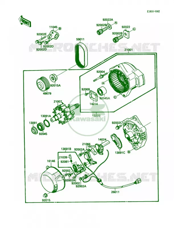 Generator Kawasaki MOTOS 750 1989 Ninja 750R  ZX750-F3