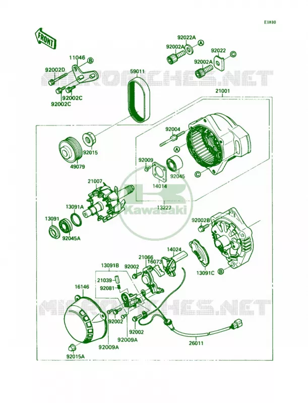 Generator Kawasaki MOTOS 750 1989 Ninja ZX-7  ZX750-H1