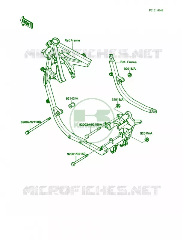 Frame Fittings Kawasaki MOTOS 500 1988 EX500  EX500-A2