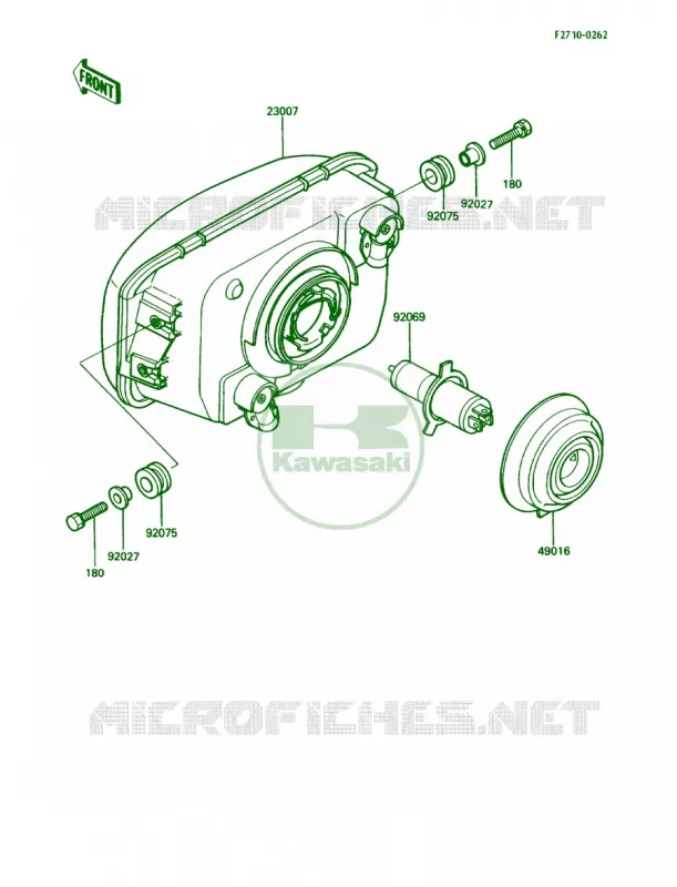 Headlights Kawasaki MOTOS 500 1988 EX500  EX500-A2