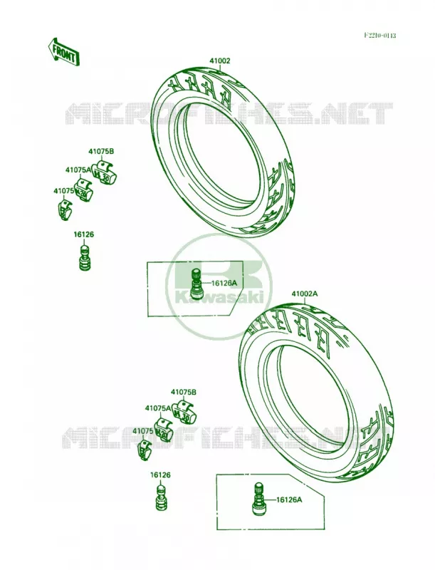 Tires Kawasaki MOTOS 500 1988 EX500  EX500-A2