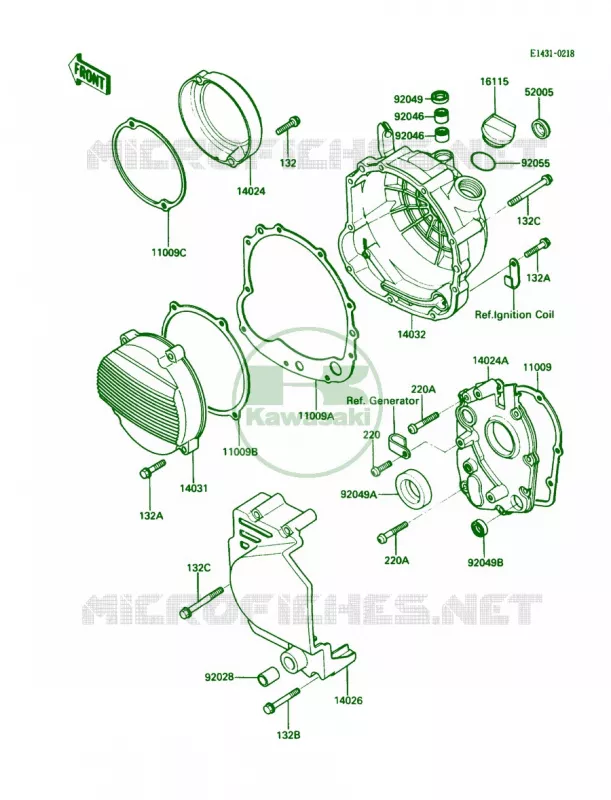 Engine Covers Kawasaki MOTOS 600 1988 Ninja 600R  ZX600-C1