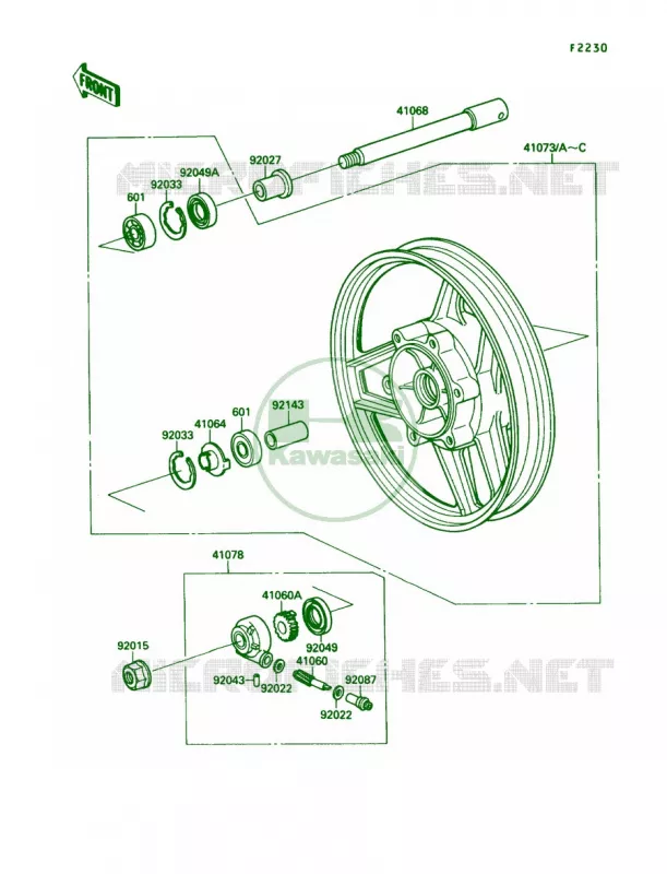 Front Wheel Kawasaki MOTOS 600 1988 Ninja 600R  ZX600-C1