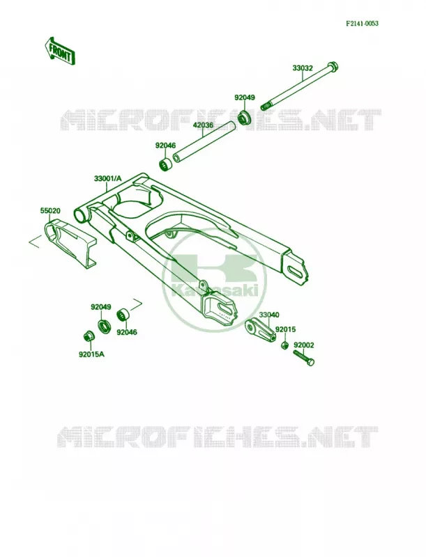 Swingarm Kawasaki MOTOS 500 1987 EX500  EX500-A1