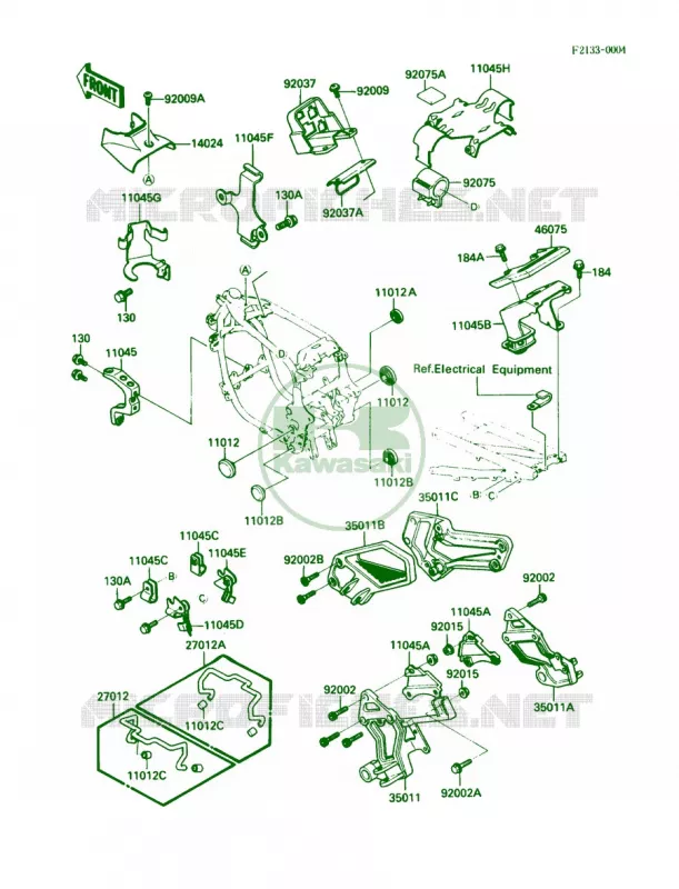 Electro Bracket Kawasaki MOTOS 750 1987 Ninja 750R  ZX750-F1