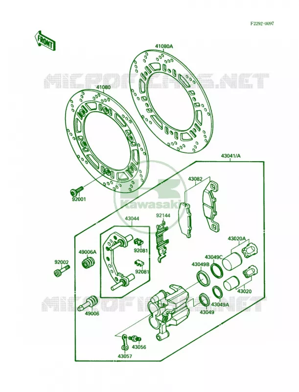 Front Brake Kawasaki MOTOS 750 1987 Ninja 750R  ZX750-F1
