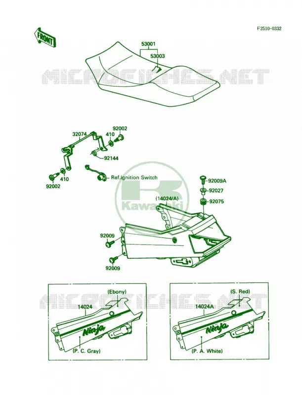 Seat Kawasaki MOTOS 750 1987 Ninja 750R  ZX750-F1