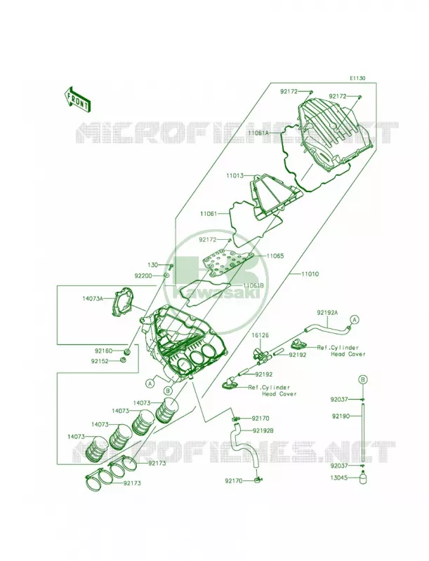 Air Cleaner Kawasaki MOTOS 1000 2015 Ninja 1000 ABS  ZX1000MFF