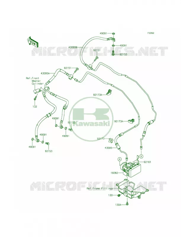 Brake Piping Kawasaki MOTOS 1000 2015 Ninja 1000 ABS  ZX1000MFF