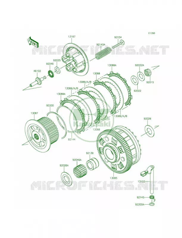 Clutch Kawasaki MOTOS 1000 2015 Ninja 1000 ABS  ZX1000MFF