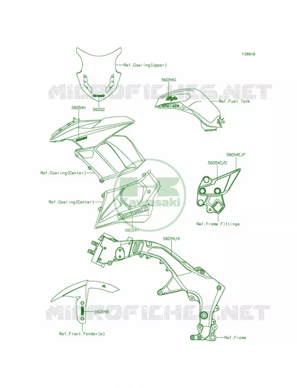DecalsRedCNGreenCAUSMFF Kawasaki MOTOS 1000 2015 Ninja 1000 ABS  ZX1000MFF