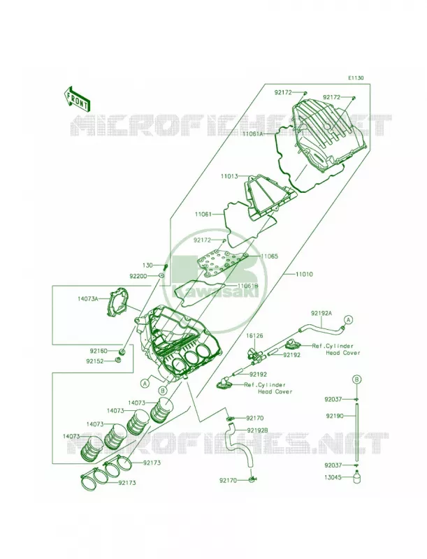 Air Cleaner Kawasaki MOTOS 1000 2015 Z1000 ABS  ZR1000GFF