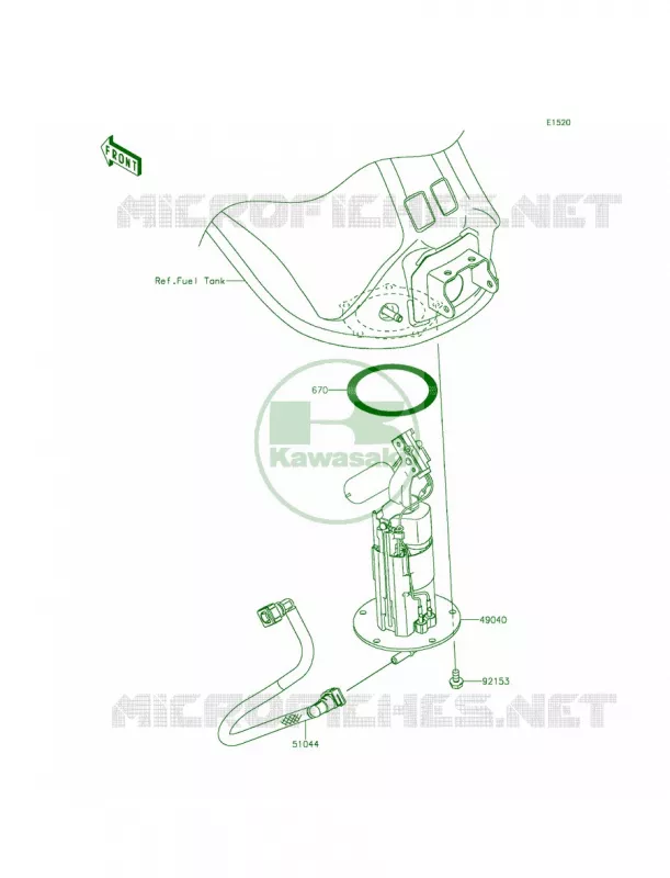 Fuel Pump Kawasaki MOTOS 1000 2015 Z1000 ABS  ZR1000GFF