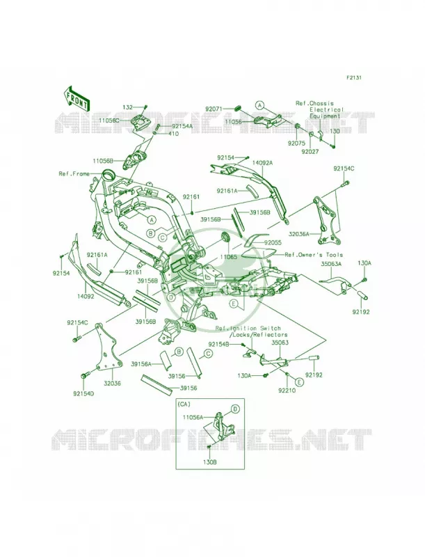 Frame Fittings Kawasaki MOTOS 650 2015 Ninja 650 ABS  EX650FFF