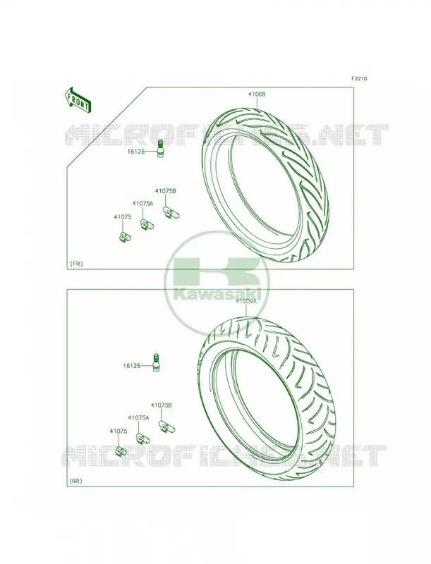 Tires Kawasaki MOTOS 650 2015 Ninja 650 ABS  EX650FFF