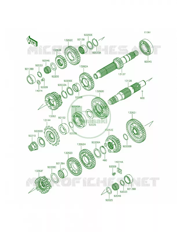 Transmission Kawasaki MOTOS 650 2015 Ninja 650 ABS  EX650FFF