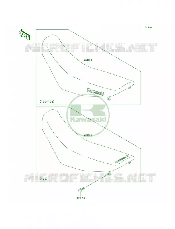Seat Kawasaki MOTOS 200 2000 KDX200  KDX200-H6