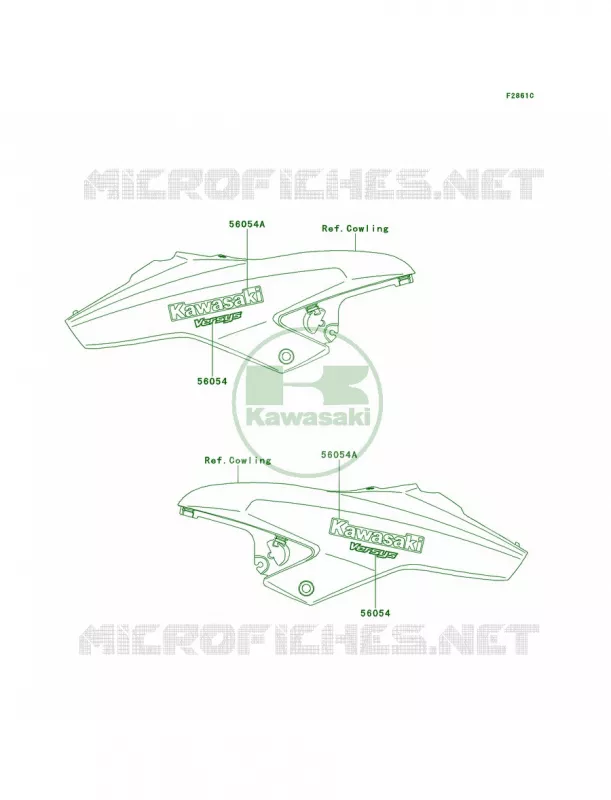 DecalsBlueGrayCDF Kawasaki MOTOS 650 2013 Versys  KLE650CDF