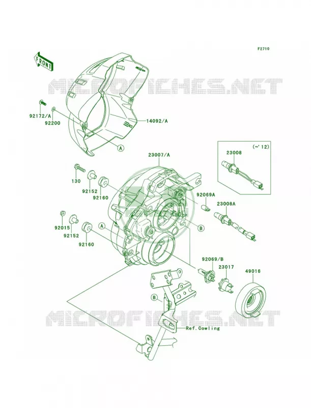 Headlights Kawasaki MOTOS 650 2013 Versys  KLE650CDF