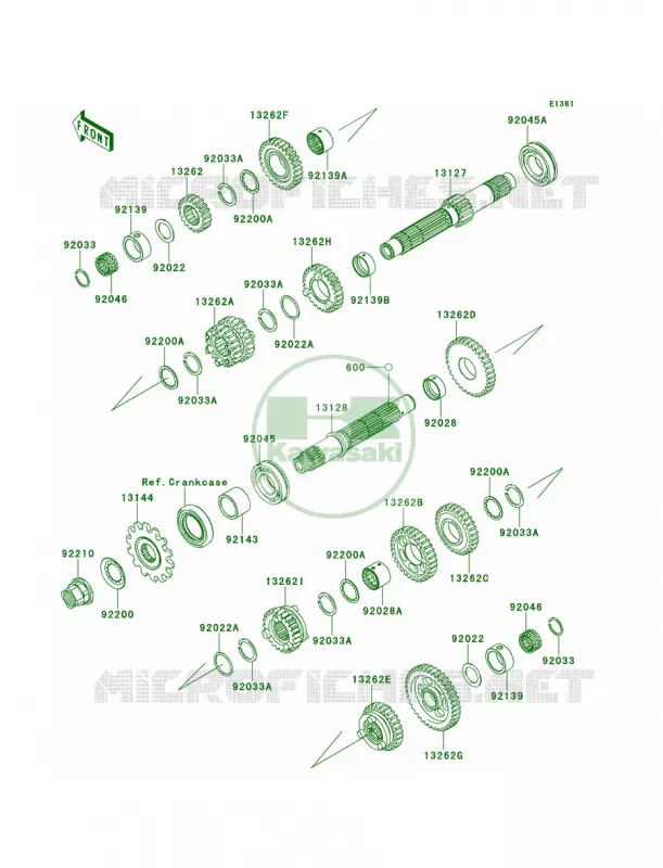 Transmission Kawasaki MOTOS 300 2014 Ninja 300 ABS  EX300BEF