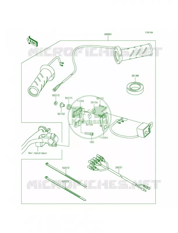 AccessoryGrip Heater Kawasaki MOTOS 1000 2014 Ninja 1000 ABS  ZX1000MEF